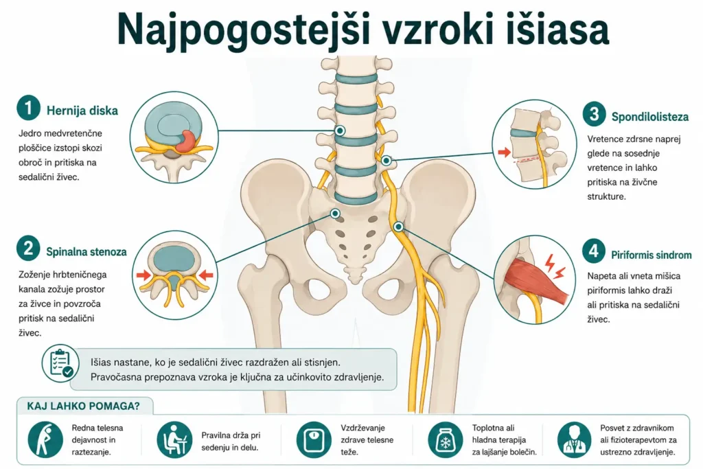 Najpogostejši vzroki išiasa
