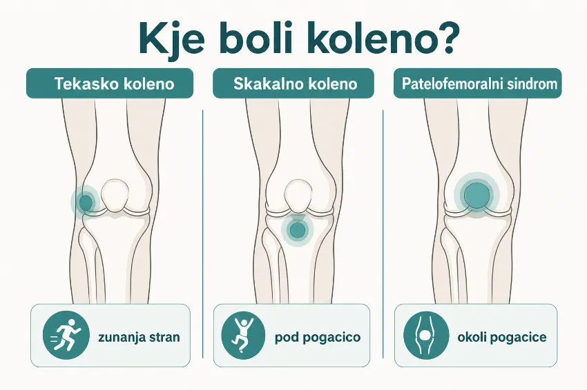 Razlikovanje tekaskega kolena od drugih bolecin v kolenu